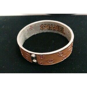 Chanel Brown Enamel Bracelet 8.5